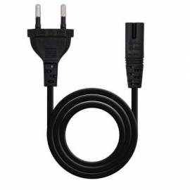 CABLE ALIMENTACIÓN FORMA 8 NANOCABLE 10.22.0402/ CEE7/16 MACHO - C7 HEMBRA/ 1.5M/ NEGRO