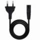 CABLE ALIMENTACIÓN FORMA 8 NANOCABLE 10.22.0402-L200/ CEE7/16 MACHO - C7 HEMBRA/ 2M/ NEGRO