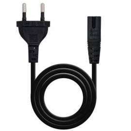 CABLE ALIMENTACIÓN FORMA 8 NANOCABLE 10.22.0402-L200/ CEE7/16 MACHO - C7 HEMBRA/ 2M/ NEGRO