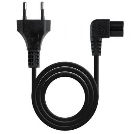 CABLE ALIMENTACIÓN ACODADO NANOCABLE 10.22.0503/ CEE7/16 MACHO - C7 HEMBRA/ 3M/ NEGRO