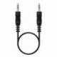 CABLE ESTÉREO NANOCABLE 10.24.0100/ JACK 3.5 MACHO - JACK 3.5 MACHO/ 30CM/ NEGRO