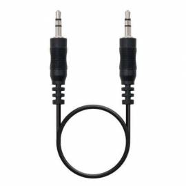 CABLE ESTÉREO NANOCABLE 10.24.0100/ JACK 3.5 MACHO - JACK 3.5 MACHO/ 30CM/ NEGRO