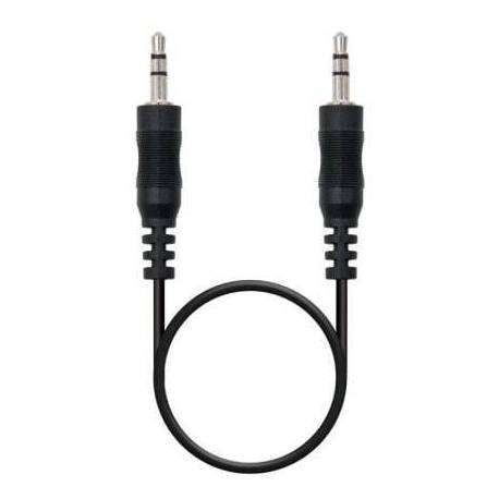 CABLE ESTÉREO NANOCABLE 10.24.0100/ JACK 3.5 MACHO - JACK 3.5 MACHO/ 30CM/ NEGRO