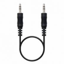 CABLE ESTÉREO NANOCABLE 10.24.0100/ JACK 3.5 MACHO - JACK 3.5 MACHO/ 30CM/ NEGRO