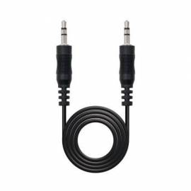 CABLE ESTÉREO NANOCABLE 10.24.0103/ JACK 3.5 MACHO - JACK 3.5 MACHO/ 3M/ NEGRO