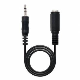 CABLE ESTÉREO NANOCABLE 10.24.0203/ JACK 3.5 MACHO - JACK 3.5 HEMBRA/ 3M/ NEGRO