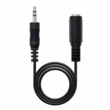CABLE ESTÉREO NANOCABLE 10.24.0203/ JACK 3.5 MACHO - JACK 3.5 HEMBRA/ 3M/ NEGRO