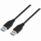 CABLE USB 3.0 NANOCABLE 10.01.1002-BK/ USB MACHO - USB MACHO/ 5GBPS/ 2M/ NEGRO