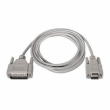 CABLE SERIE NULL MODEM NANOCABLE 10.14.0802/ DB9 HEMBRA - DB25 MACHO/ 1.8M/ BEIGE