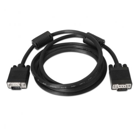 CABLE SVGA NANOCABLE 10.15.0101/ VGA MACHO - VGA MACHO/ 1M/ NEGRO