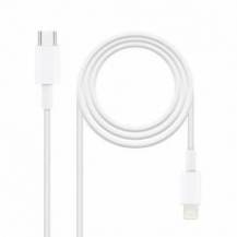 CABLE USB 2.0 TIPO-C LIGHTNING NANOCABLE 10.10.0602/ USB TIPO-C MACHO - LIGHTNING MACHO/ 2M/ BLANCO