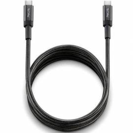 CABLE USB 2.0 TIPO-C NGS KNOT/ USB TIPO-C MACHO - USB TIPO-C MACHO/ HASTA 65W/ 480MBPS/ 2M/ NEGRO