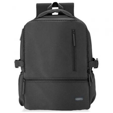 MOCHILA AISENS ASBG-BP086-BK PARA PORTÁTILES HASTA 15.6'/ IMPERMEABLE/ NEGRO