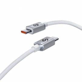 CABLE USB 2.0 TIPO-C SUBBLIM OPTIMUS/ USB TIPO-C MACHO - USB TIPO-C MACHO/ HASTA 60W/ 480MBPS/ 1M/ BLANCO