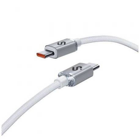 CABLE USB 2.0 TIPO-C SUBBLIM OPTIMUS/ USB TIPO-C MACHO - USB TIPO-C MACHO/ HASTA 60W/ 480MBPS/ 1M/ BLANCO