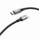 CABLE USB 2.0 TIPO-C SUBBLIM PLUS/ USB TIPO-C MACHO - USB TIPO-C MACHO/ HASTA 100W/ 480MBPS/ 1M/ NEGRO