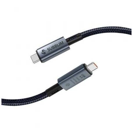 CABLE USB 4.0 TIPO-C SUBBLIM CABLE HIGH/ USB TIPO-C MACHO - USB TIPO-C MACHO/ HASTA 240W/ 40GBPS 1.5M/ NEGRO