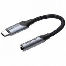 CONVERSOR USB TIPO-C VENTION BGJHA/ USB TIPO-C MACHO - JACK 3.5 HEMBRA/ 10CM
