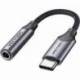 ADAPTADOR AUDIO VENTION BGMHA/ JACK 3.5 HEMBRA - USB TIPO-C MACHO/ 10CM/ GRIS