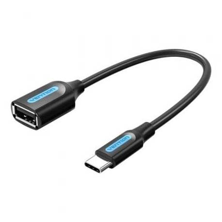 CABLE USB 2.0 VENTION CCSBB/ USB TIPO-C MACHO - USB HEMBRA/ 15CM/ 480MBPS/ NEGRO