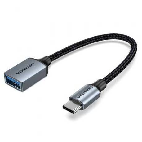 CABLE USB 2.0 TIPO-C VENTION CCXHB/ USB TIPO-C MACHO - USB HEMBRA/ 15CM