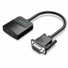 CONVERSOR VENTION ACNBB/ VGA MACHO - HDMI HEMBRA/ 15CM/ NEGRO