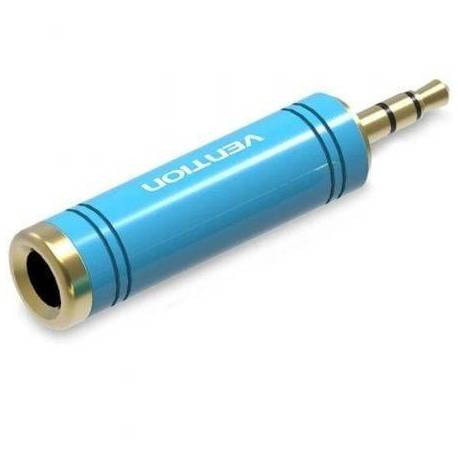 ADAPTADOR JACK VENTION VAB-S04-L/ JACK 3.5 MACHO - JACK 6.5 HEMBRA/ AZUL