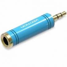 ADAPTADOR JACK VENTION VAB-S04-L/ JACK 3.5 MACHO - JACK 6.5 HEMBRA/ AZUL