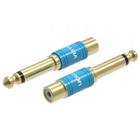 ADAPTADOR JACK VENTION VDD-C03/ RCA HEMBRA - JACK 6.5 MACHO/ AZUL