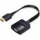 CABLE CONVERSOR VENTION 74346/ HDMI MACHO/ VGA HEMBRA - JACK 3.5 HEMBRA/ 20CM/ NEGRO