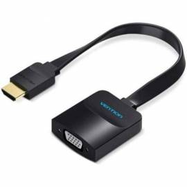 CABLE CONVERSOR VENTION 74346/ HDMI MACHO/ VGA HEMBRA - JACK 3.5 HEMBRA/ 20CM/ NEGRO