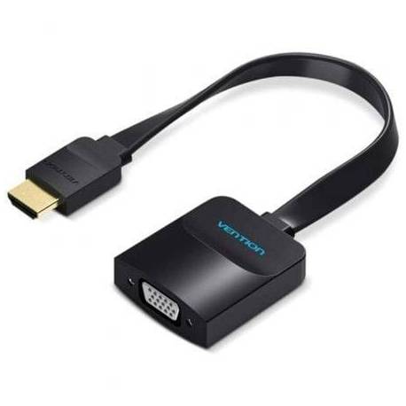 CABLE CONVERSOR VENTION 74346/ HDMI MACHO/ VGA HEMBRA - JACK 3.5 HEMBRA/ 20CM/ NEGRO