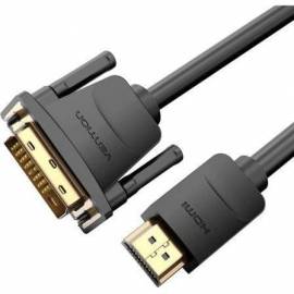 CABLE CONVERSOR VENTION ABFBJ/ DVI-D MACHO - HDMI MACHO/ 5M/ NEGRO