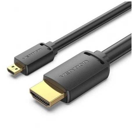 CABLE MICRO HDMI 2.0 4K VENTION AGIBH/ HDMI MACHO - MICRO HDMI MACHO/ 2M/ NEGRO