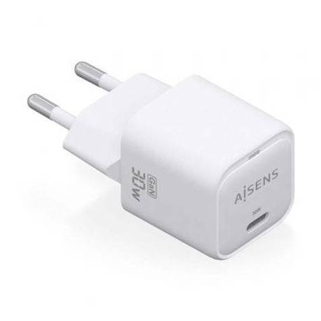 CARGADOR DE PARED GAN AISENS ASCH-30W1P018-W/ 1XUSB TIPO-C/ 30W