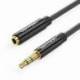 CABLE ESTÉREO VENTION BBZBD/ JACK 3.5 MACHO - JACK 3.5 HEMBRA/ 50CM/ NEGRO