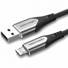 CABLE USB 2.0 VENTION COAHF/ USB MACHO - MICROUSB MACHO/ HASTA 60W/ 480MBPS/ 1M/ GRIS