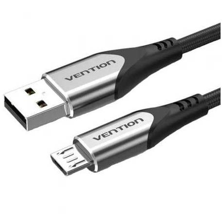 CABLE USB 2.0 VENTION COAHG/ USB MACHO - MICROUSB MACHO/ 480MBPS/ 1.5M/ GRIS