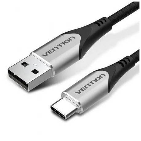 CABLE USB 2.0 TIPO-C VENTION CODHD/ USB TIPO-C MACHO - USB MACHO/ 480MBPS/ 50CM/ GRIS