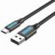 CABLE USB 2.0 TIPO-C VENTION COKBI/ USB MACHO - USB TIPO-C MACHO/ 480MBPS/ 3M/ GRIS