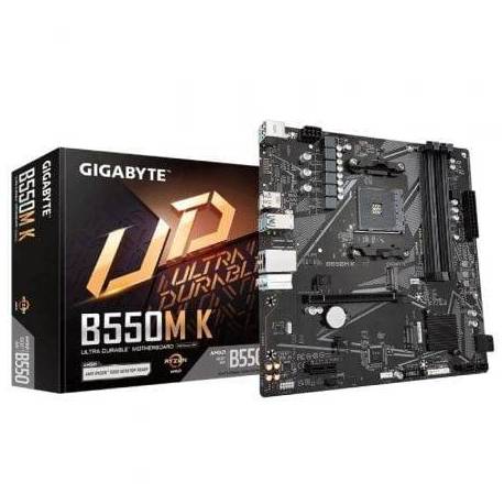 PLACA BASE GIGABYTE B550M K SOCKET AM4/ DDR4/ PCIE 4.0/ MICRO ATX