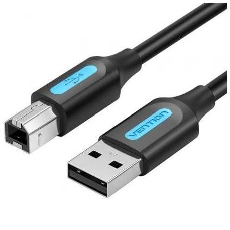 CABLE USB 2.0 IMPRESORA VENTION COQBD/ USB TIPO-B MACHO - USB MACHO/ 480MBPS/ 50CM/ NEGRO