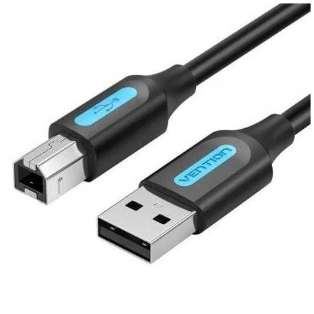 CABLE USB 2.0 IMPRESORA VENTION COQBL/ USB TIPO-B MACHO - USB MACHO/ 480MBPS/ 10M/ NEGRO