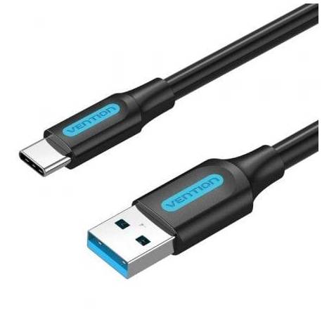 CABLE USB 3.0 TIPO-C VENTION COZBH/ USB MACHO - USB TIPO-C MACHO/ 5GBPS/ 2M/ NEGRO