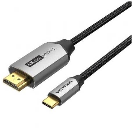 CABLE CONVERSOR HDMI 2.0 4K VENTION CRBBF/ USB TIPO-C MACHO - HDMI MACHO/ 1M/ NEGRO