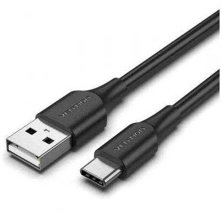 CABLE USB 2.0 TIPO-C VENTION CTHBC/ USB TIPO-C MACHO - USB MACHO/ 480MBPS/ 25CM/ NEGRO