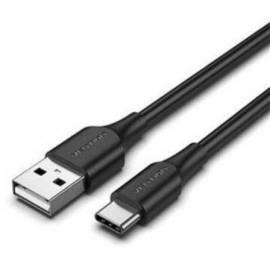 CABLE USB 2.0 TIPO-C VENTION CTHBF/ USB TIPO-C MACHO - USB MACHO/ 480MBPS/ 1M/ NEGRO