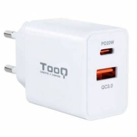 CARGADOR DE PARED TOOQ TQWC-2SC04WT/ 1XUSB TIPO-C/ 1XUSB/ 20W