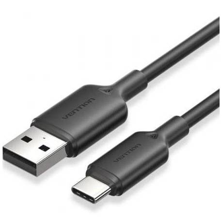 CABLE USB 2.0 TIPO-C VENTION CTQBH/ USB TIPO-C MACHO - USB MACHO/ HASTA 60W/ 480MBPS/ 2M/ NEGRO