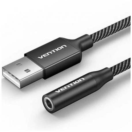 CONVERSOR VENTION CVEBC/ JACK 3.5 HEMBRA - USB MACHO/ 1M/ GRIS